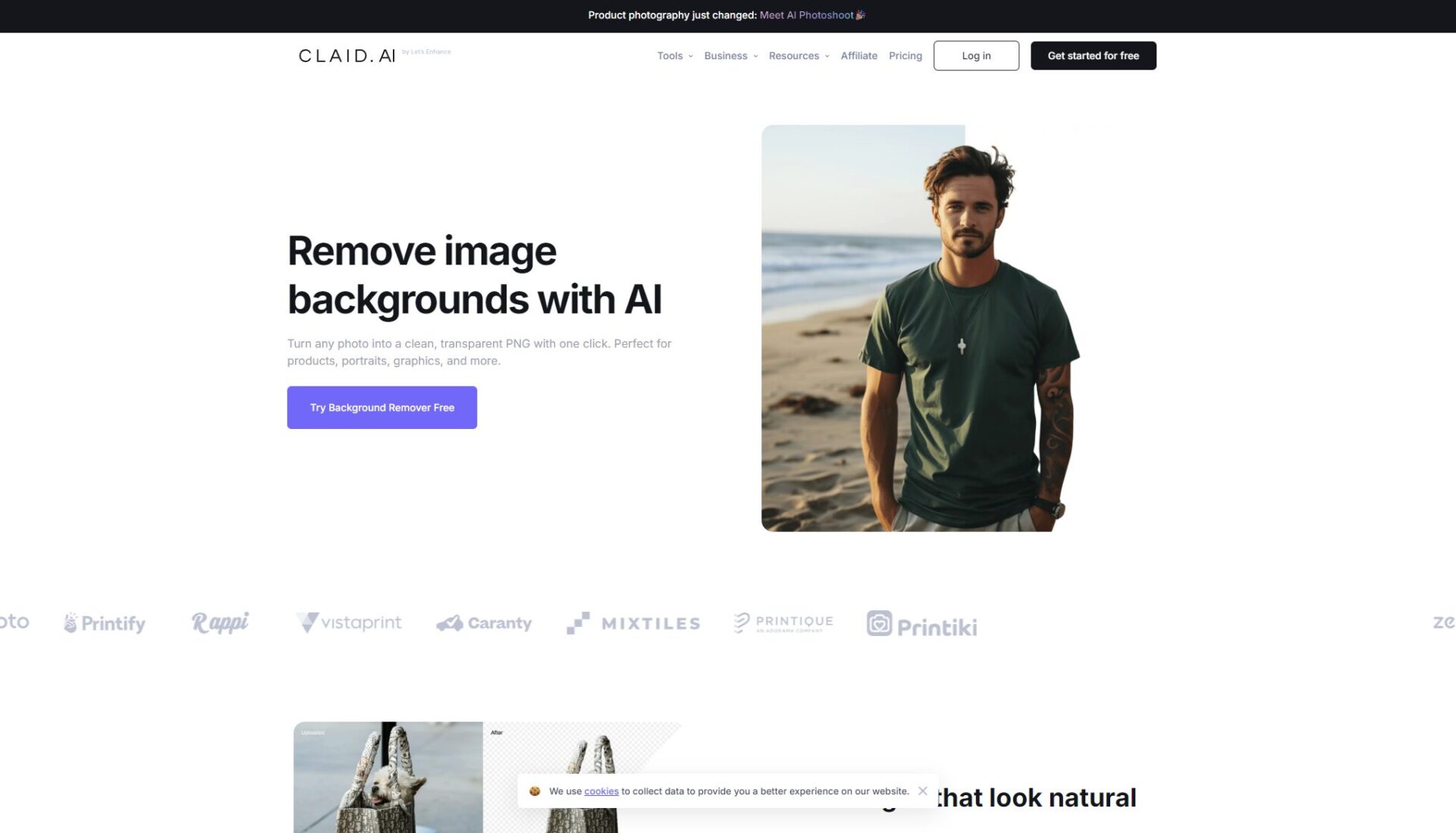 Claid AI背景自动移除