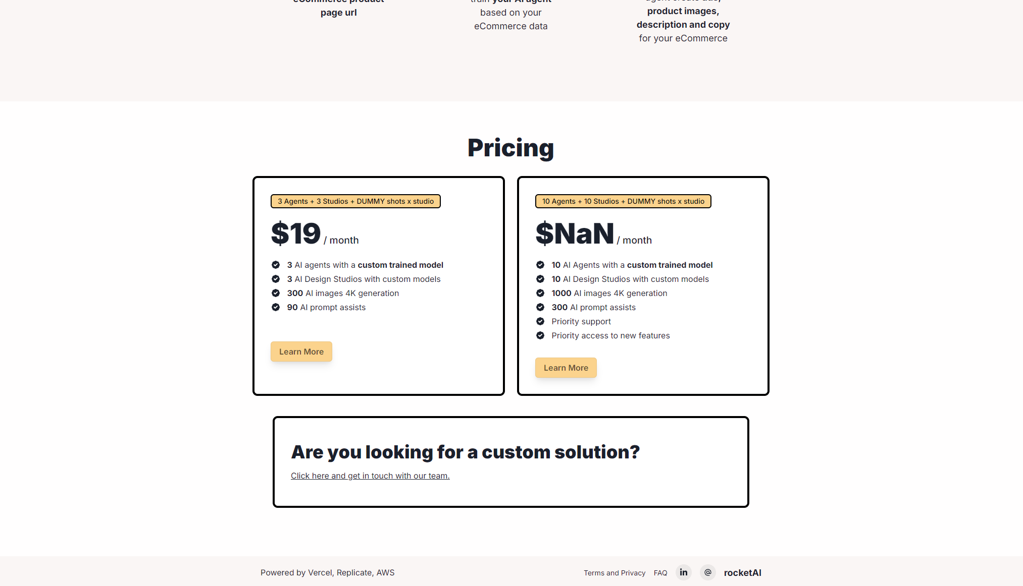 rocketAI官网定价页面