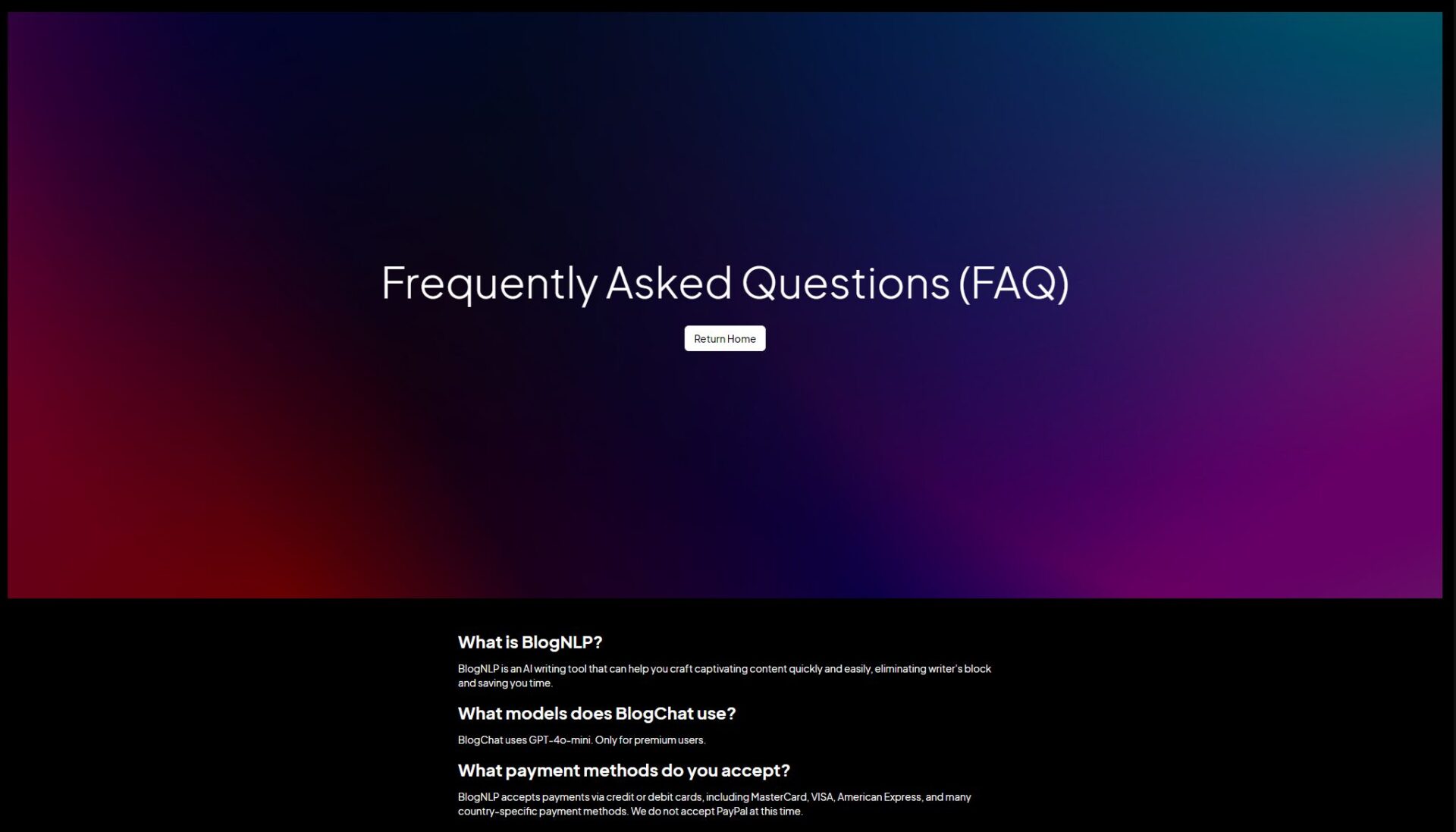 BlogNLP 常见问题页