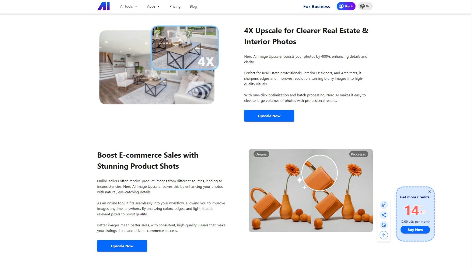 nero ai image upscaler功能介绍