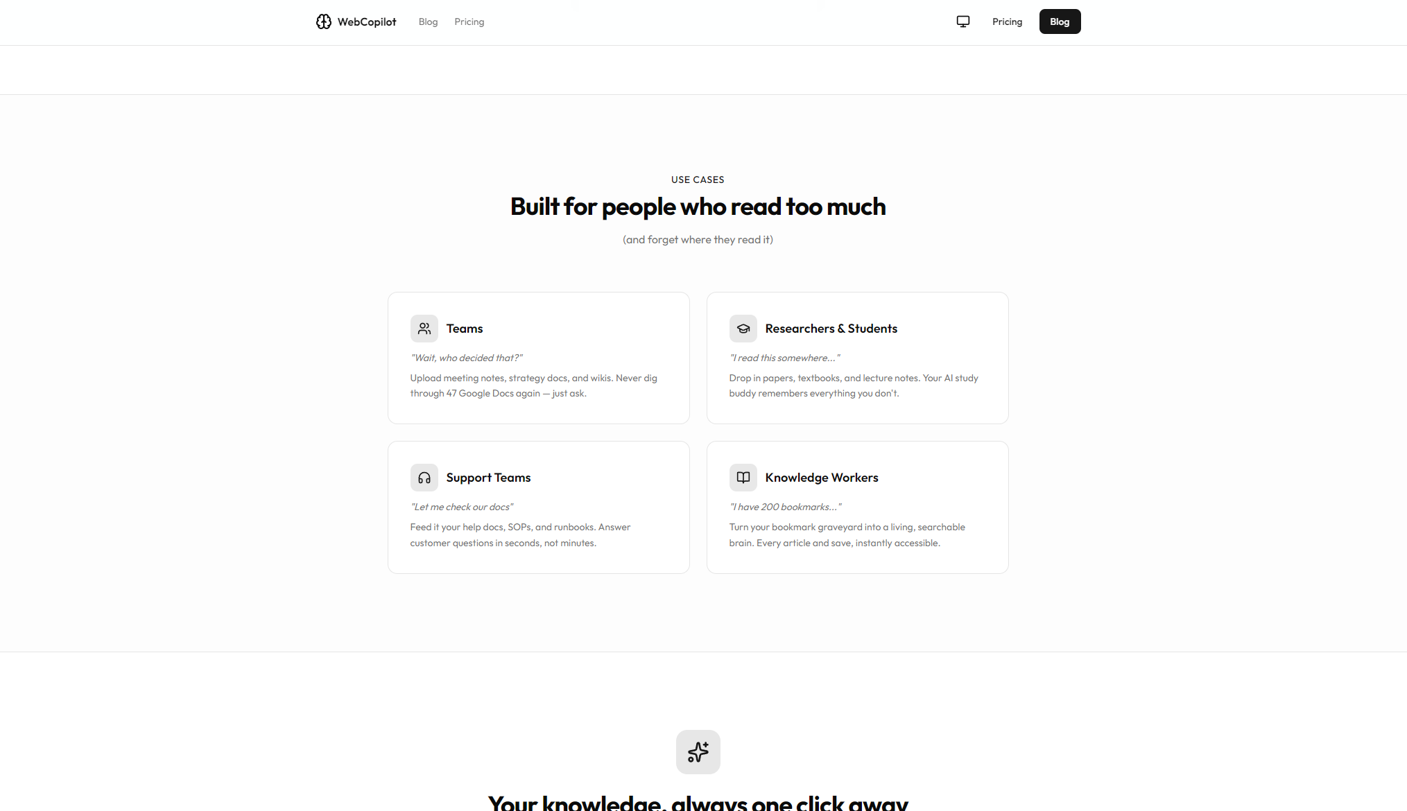 WebCopilot.ai应用场景