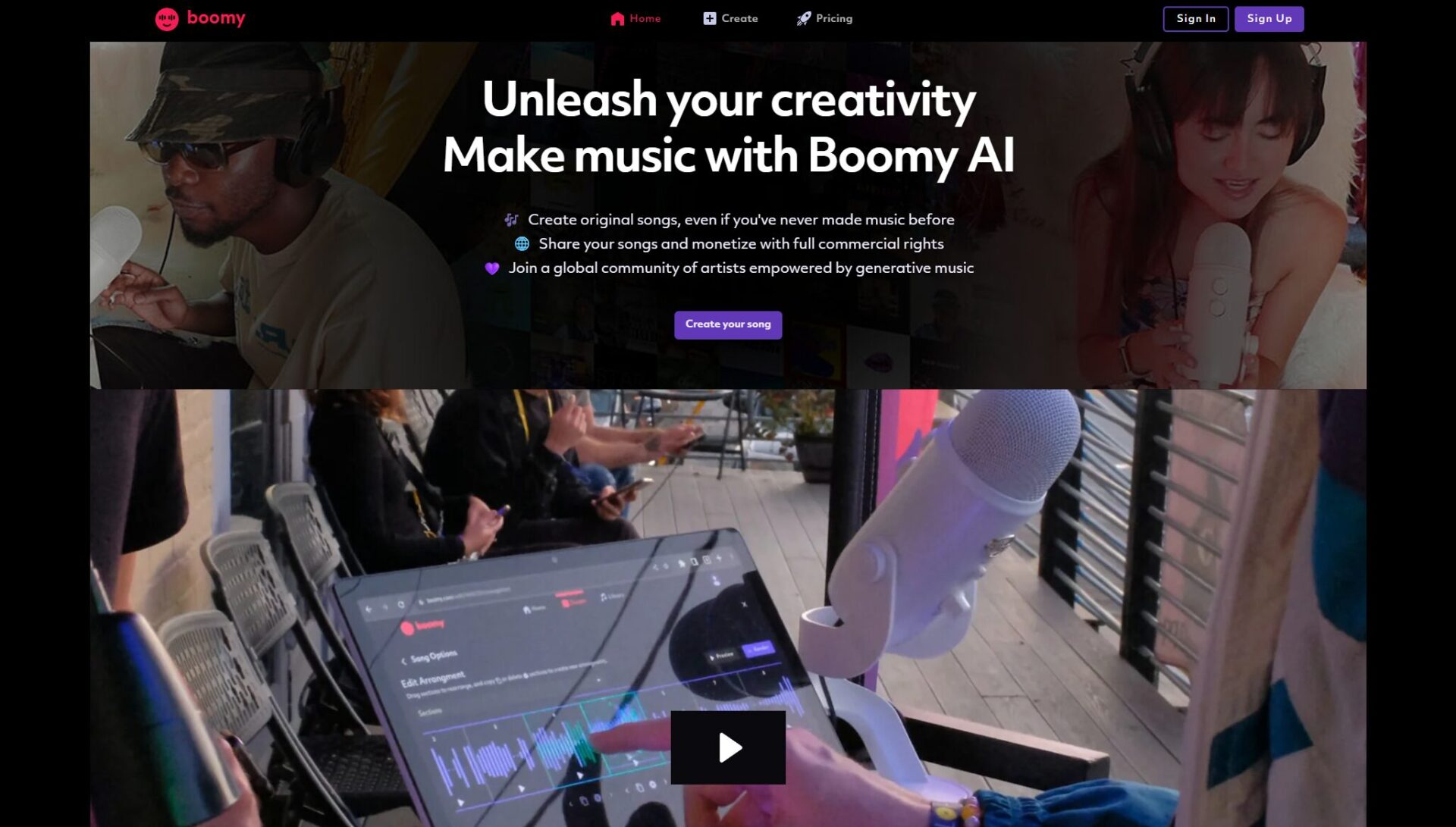 boomy ai官网截图