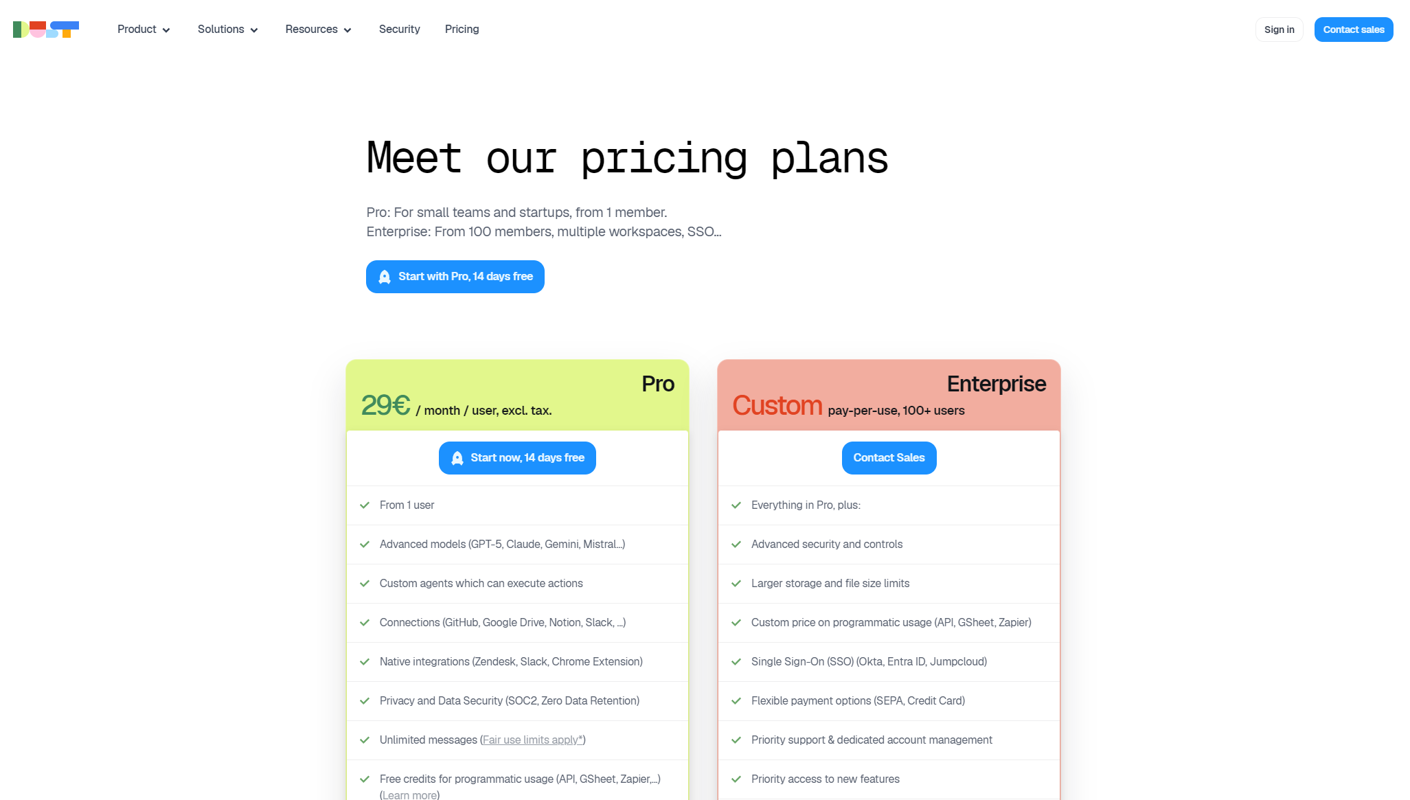 Dust官方价格页面