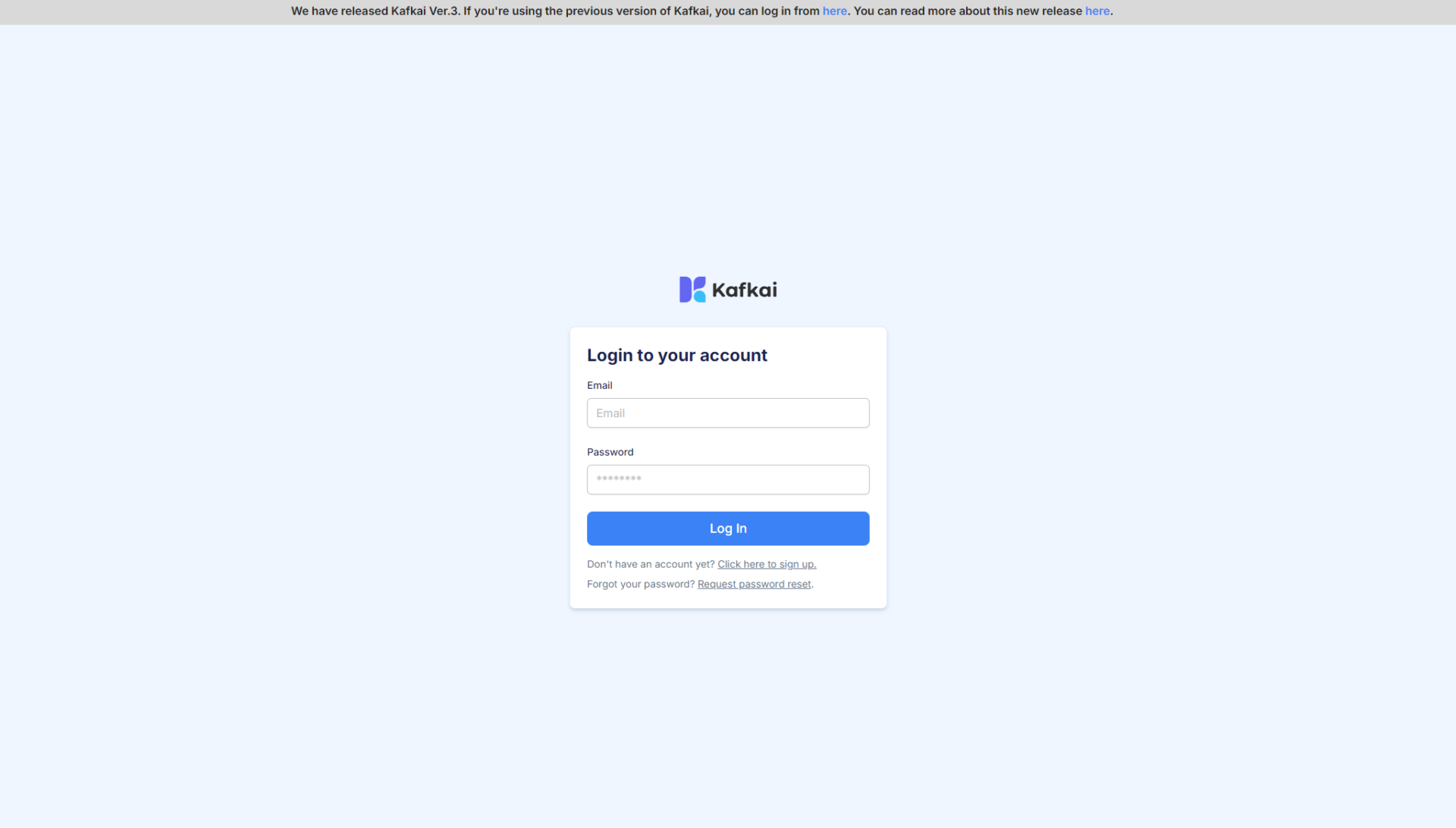 Kafkai注册登录页