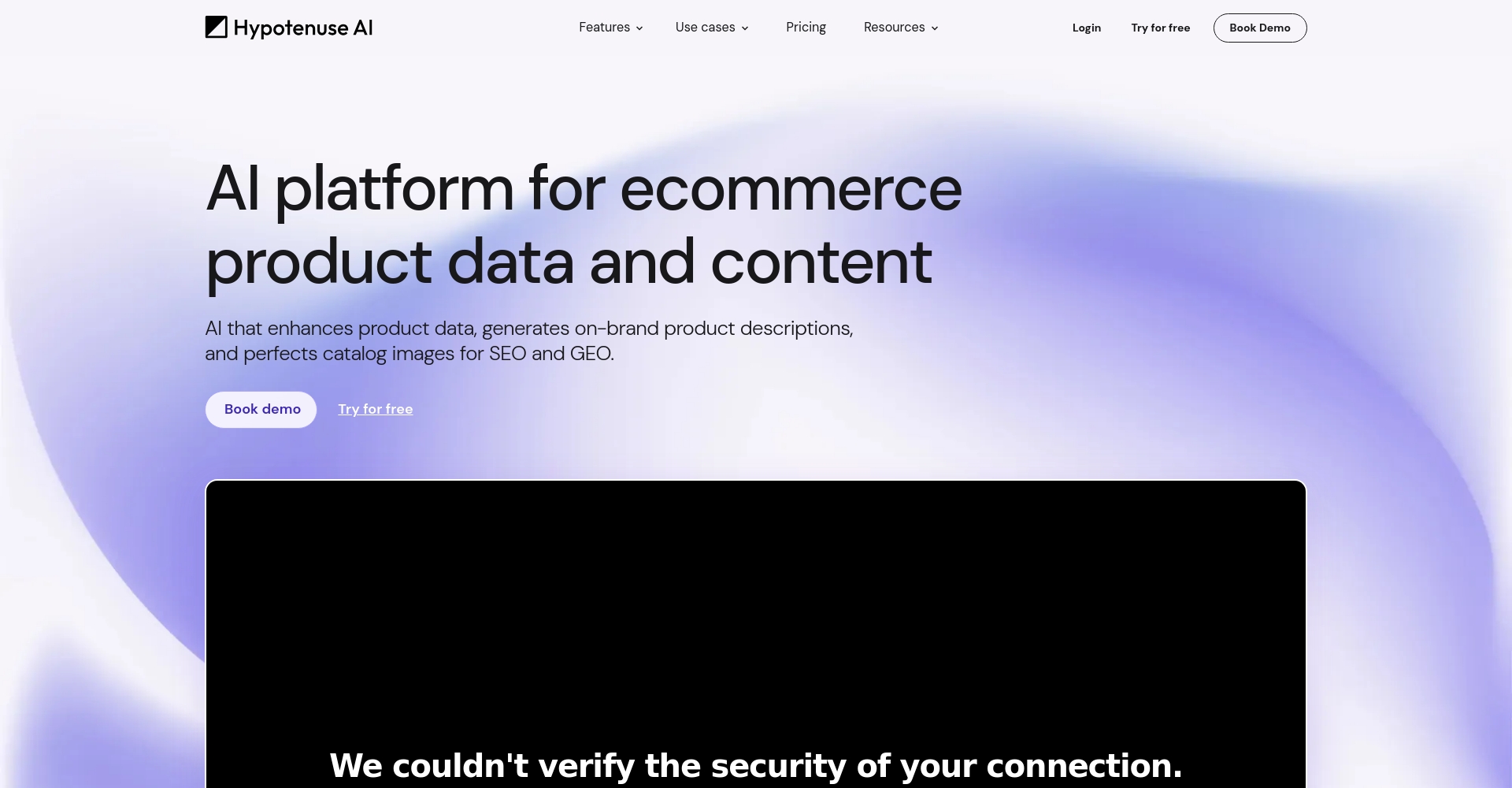 Hypotenuse AI官网截图