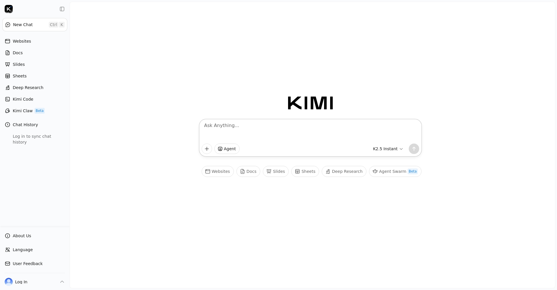 Kimi Chat官网截图