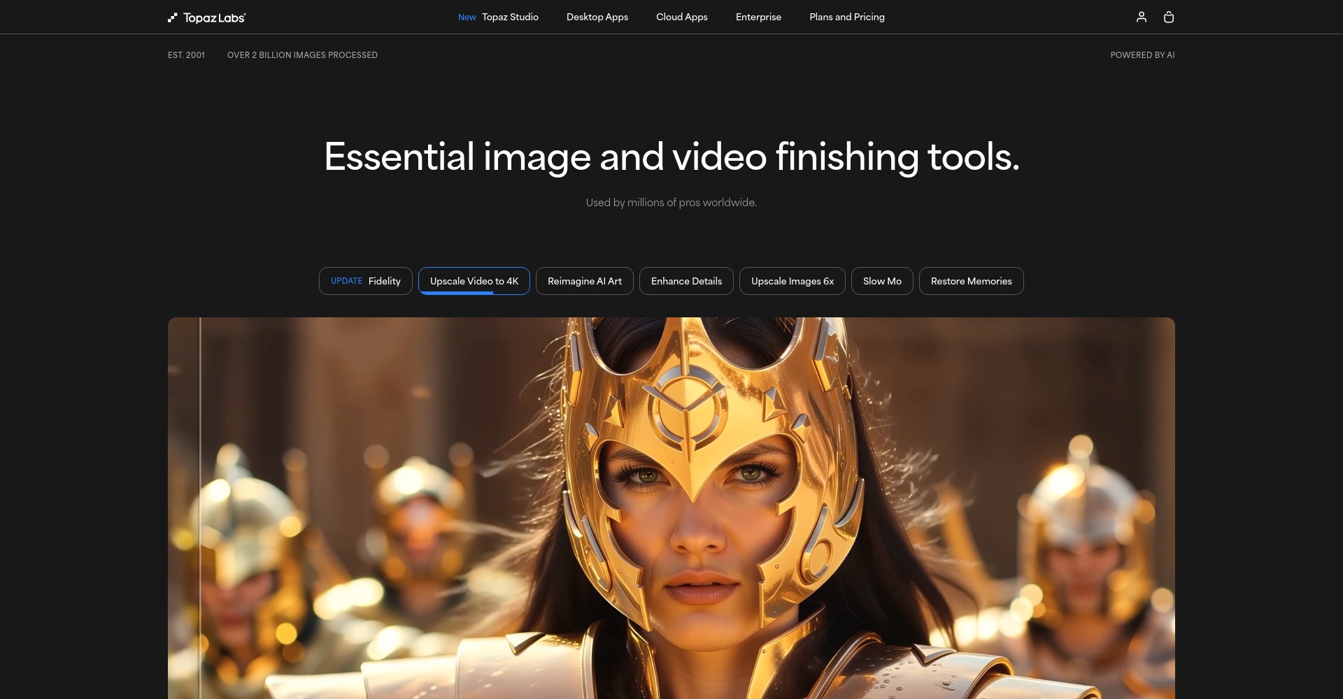 Topaz Labs官网首页截图