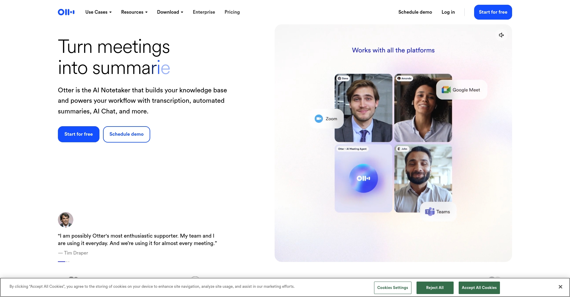 Otter.ai会议转写截图