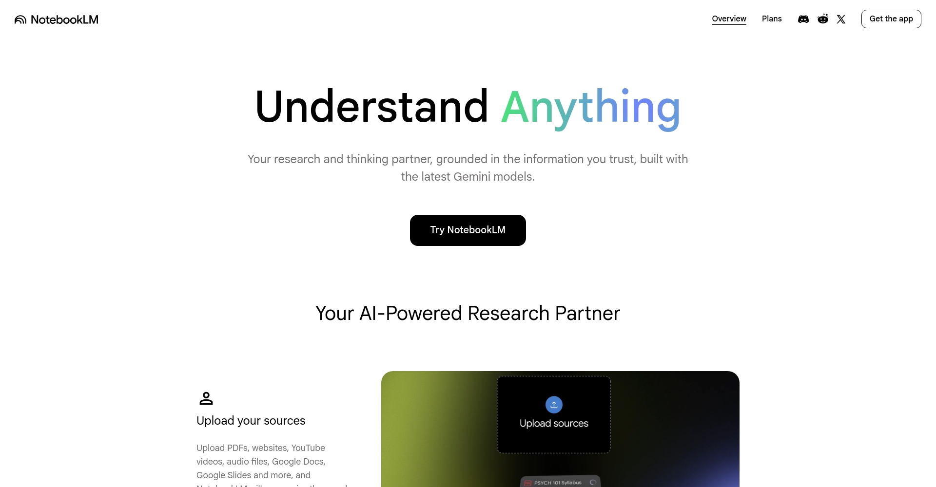 NotebookLM笔记整理界面