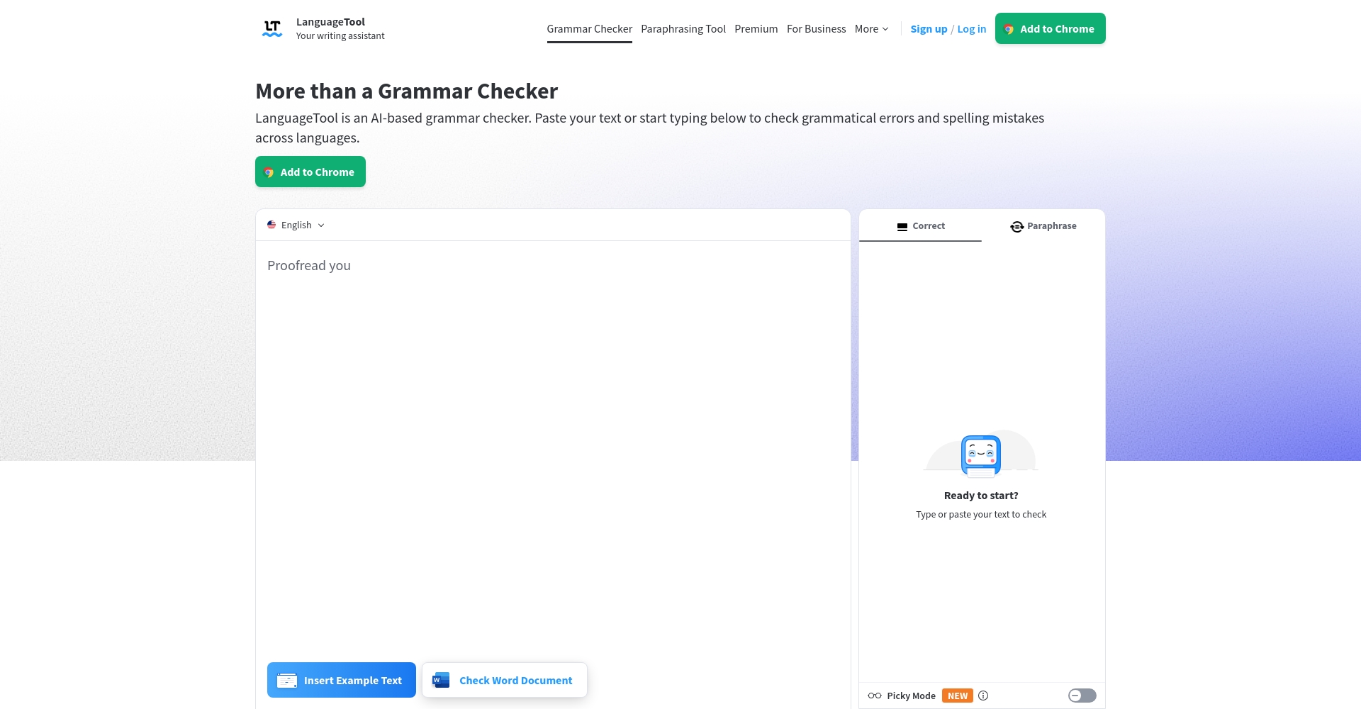 LanguageTool官网界面