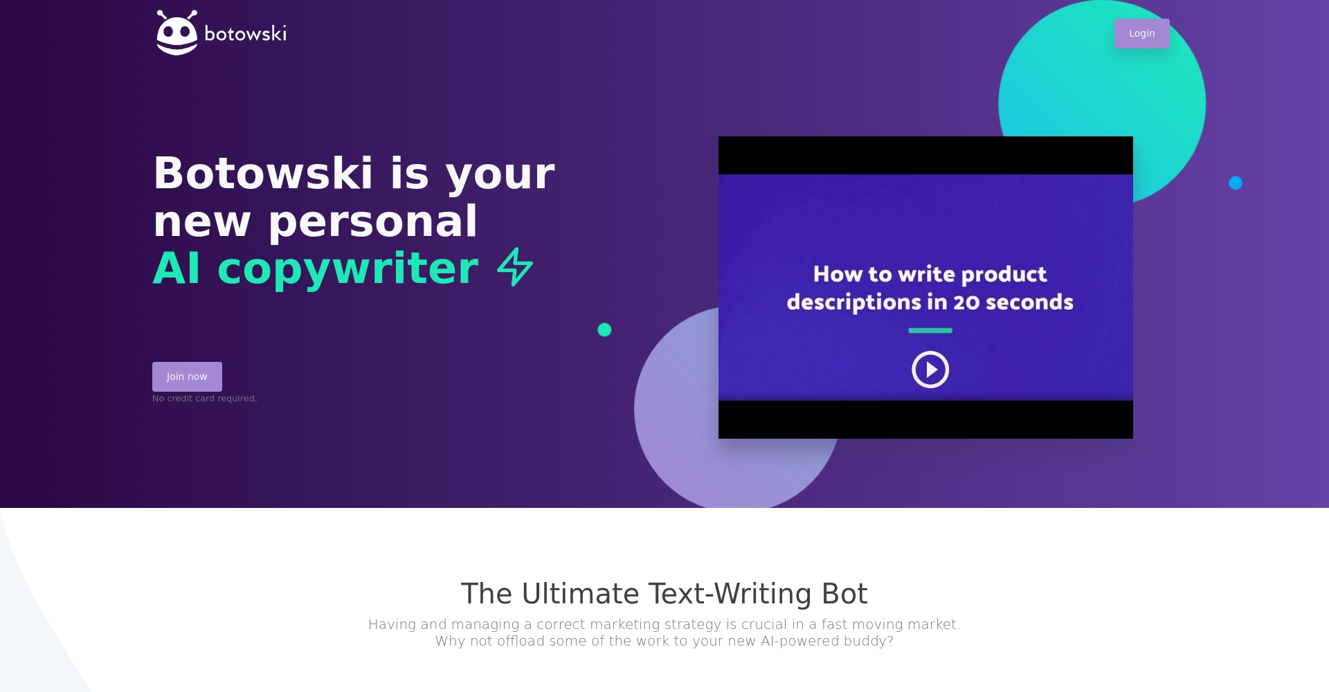 Botowski官网首页截图