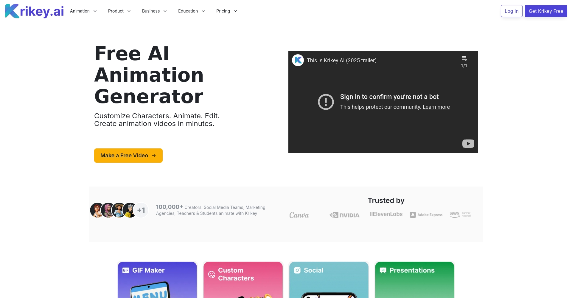 Krikey AI动画案例