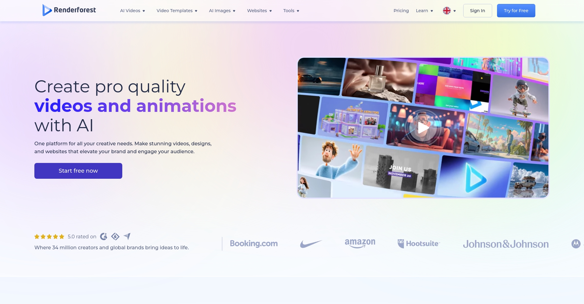 Renderforest模板示意