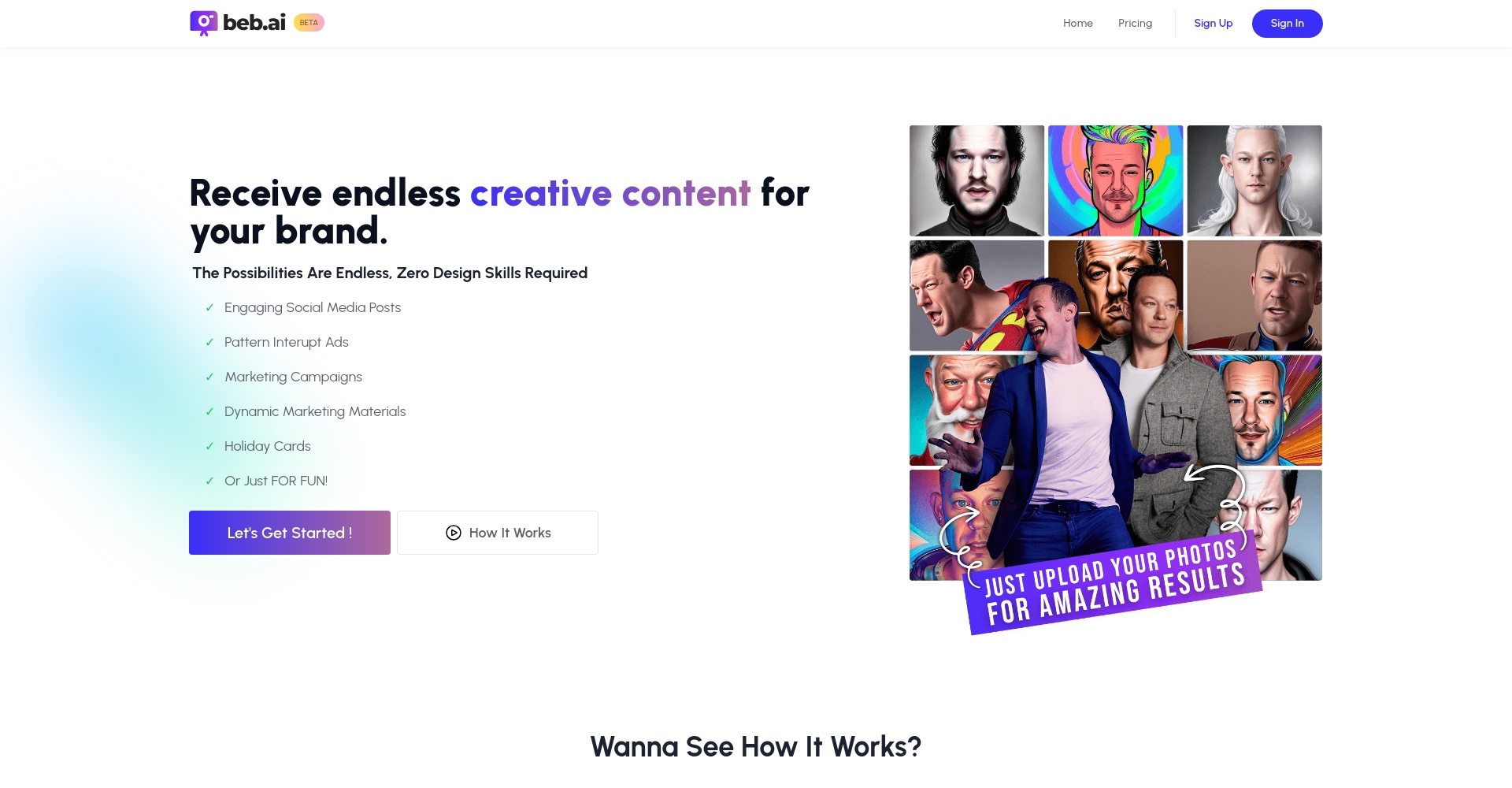 Beb.ai官网首页截图
