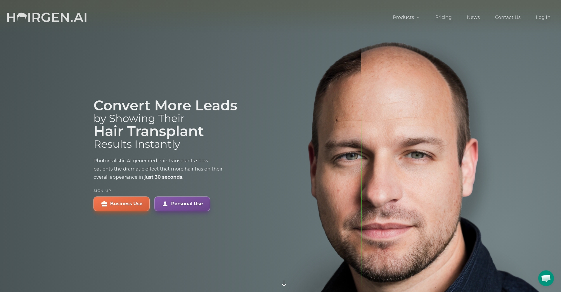 Hairgen.ai首頁截圖