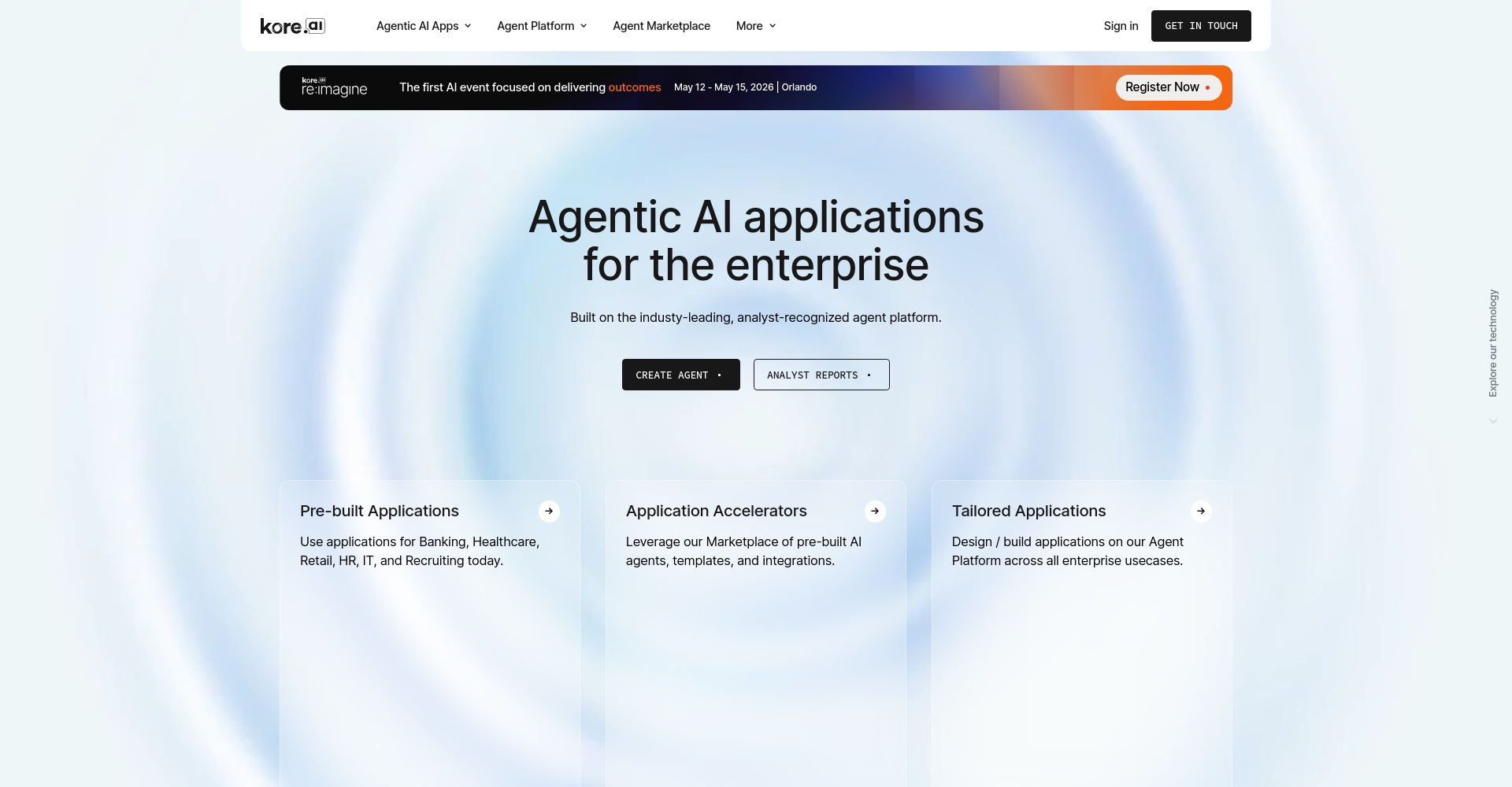 Kore.ai官网首页截图