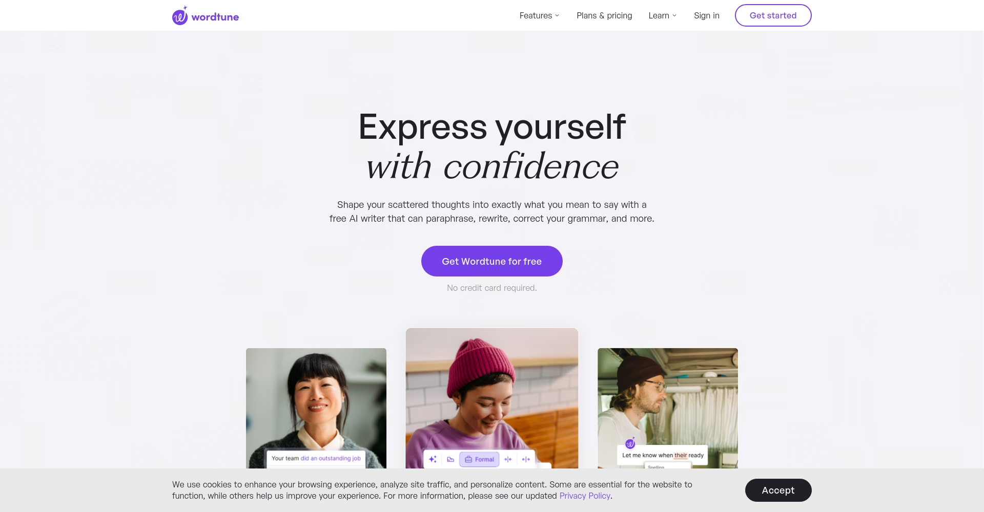 Wordtune输入改写界面