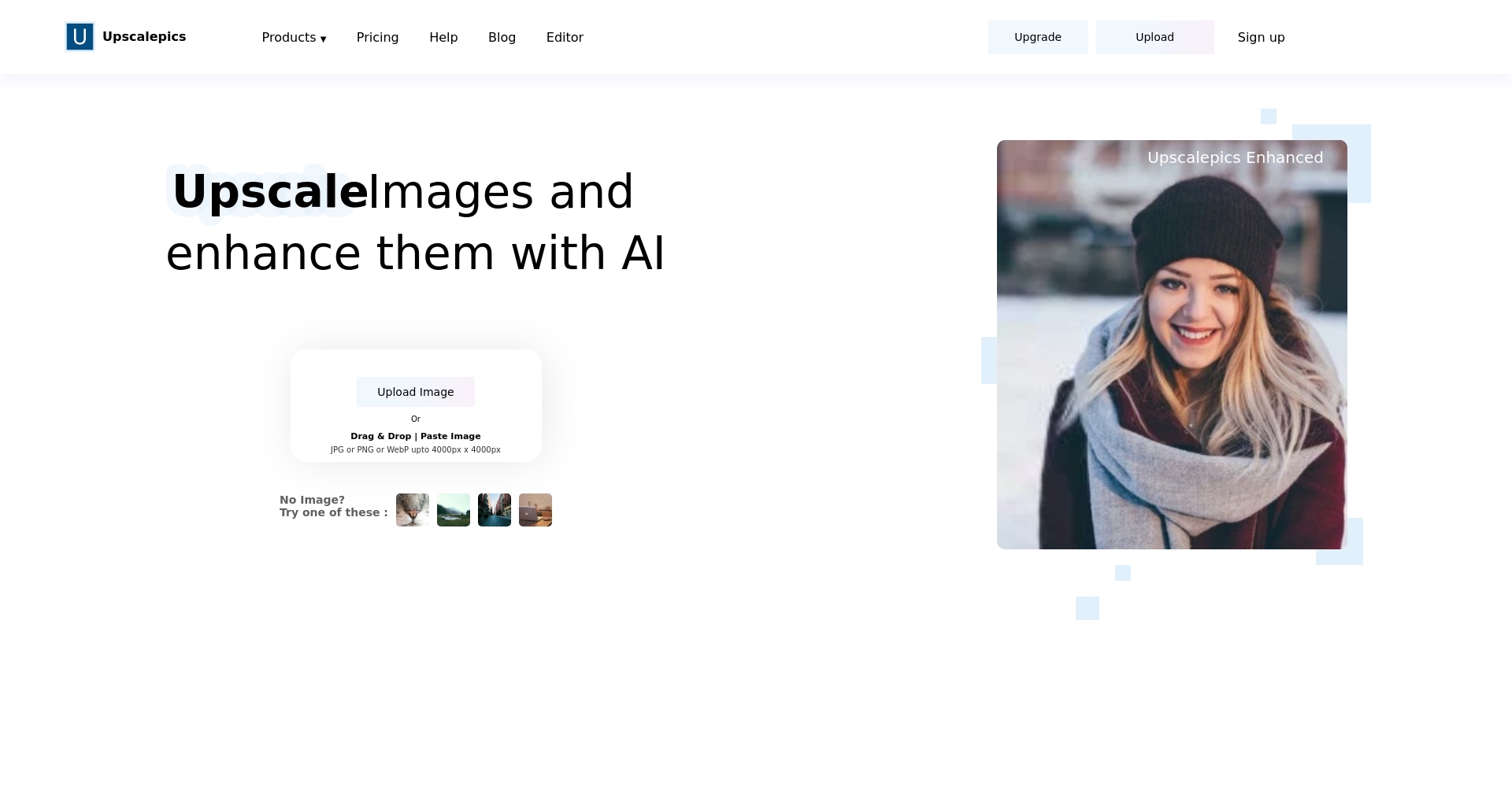 upscalepics首页截图