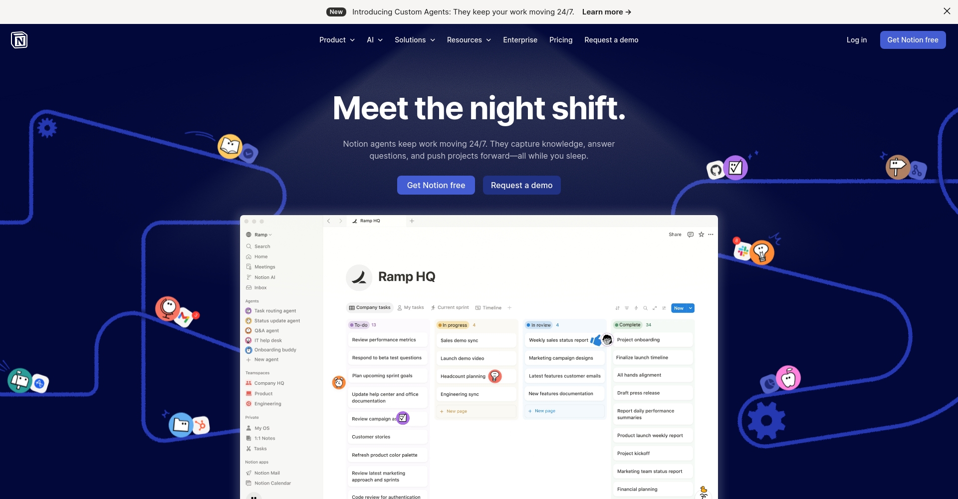 Notion AI官网截图
