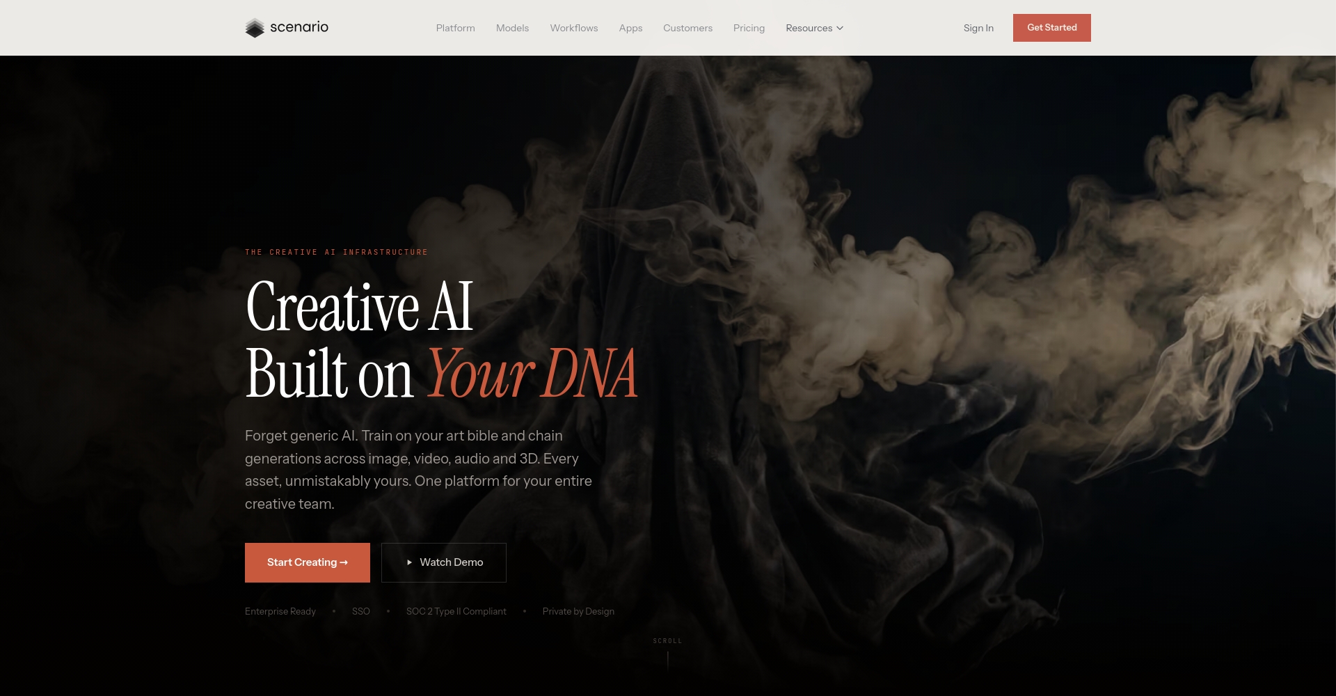 Scenario 官网首页截图