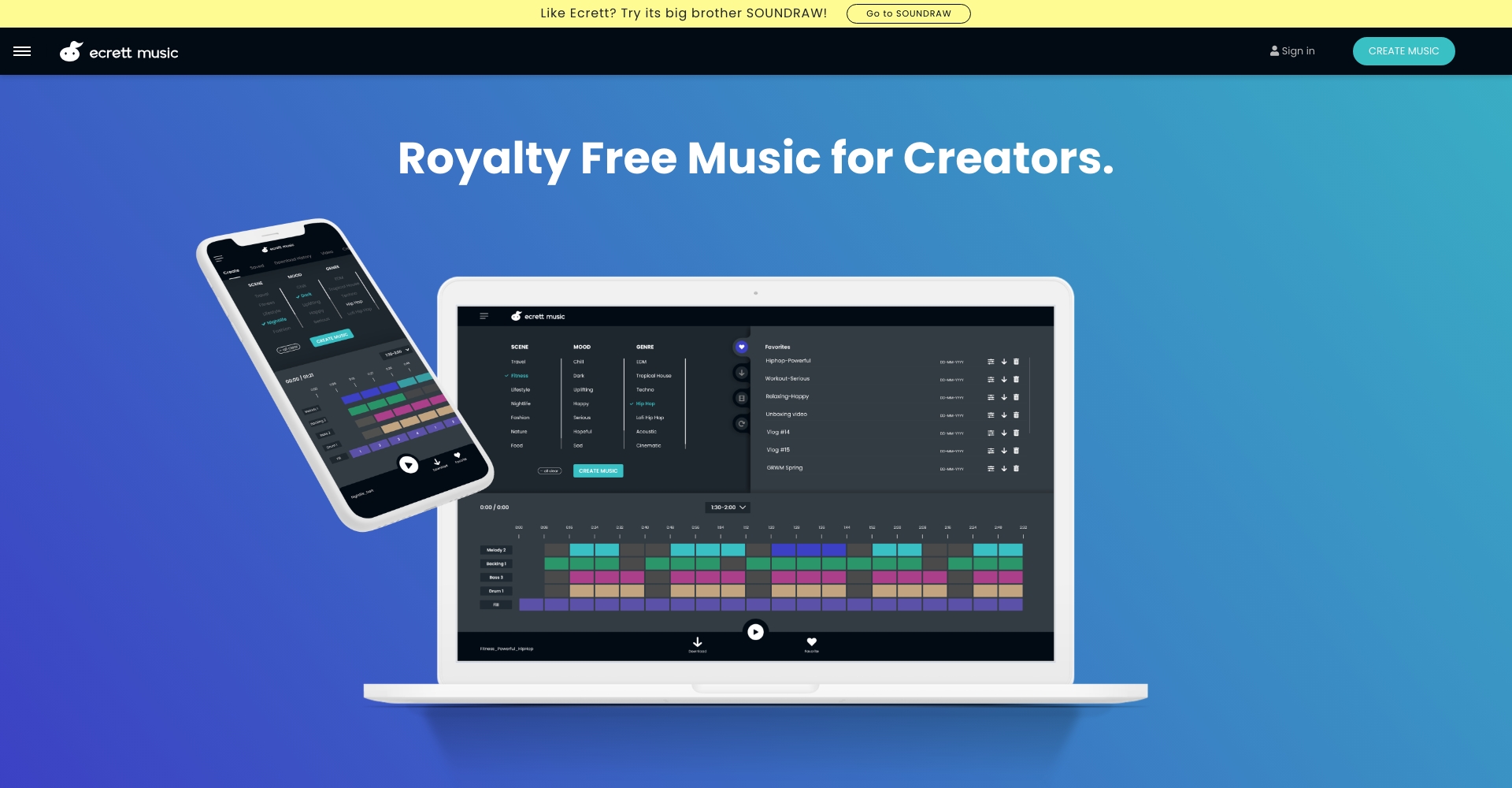 Ecrett Music官网截图