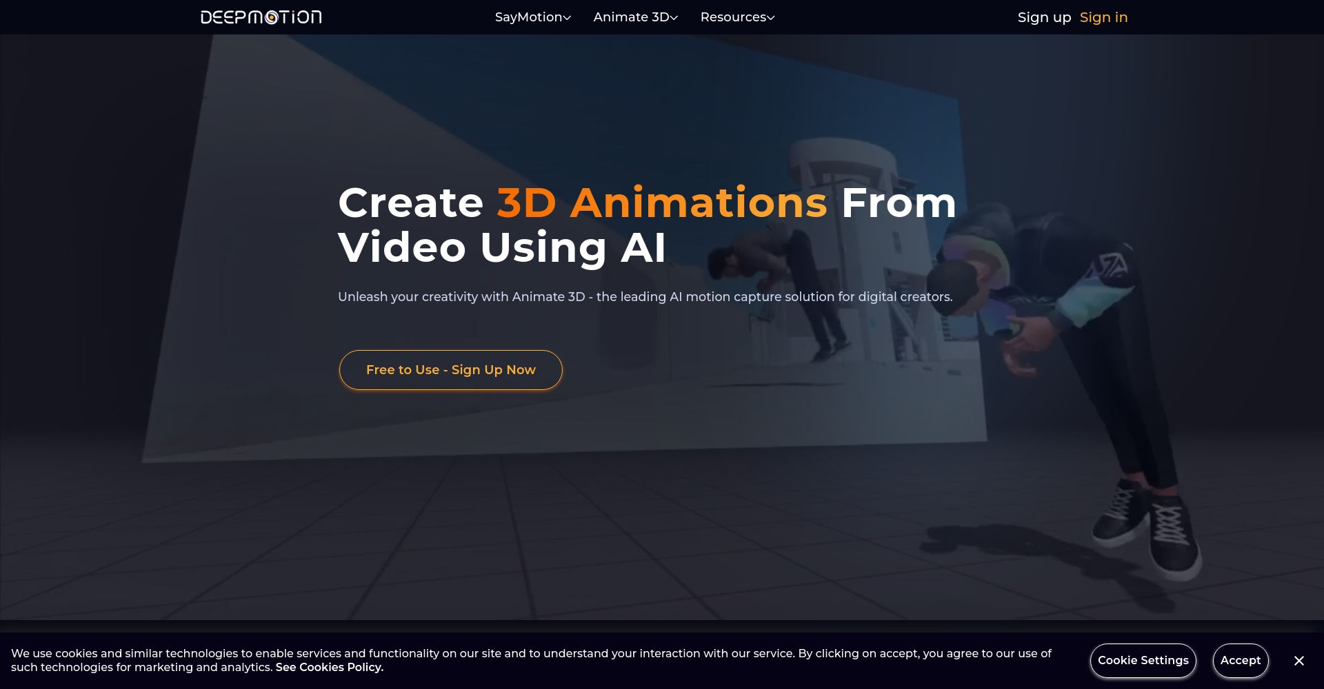 deepmotion官网界面