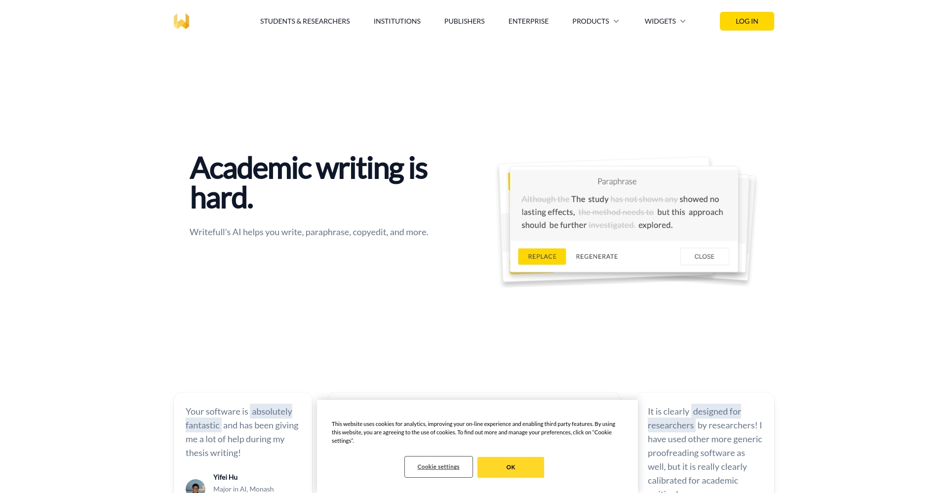 Writefull官网截图