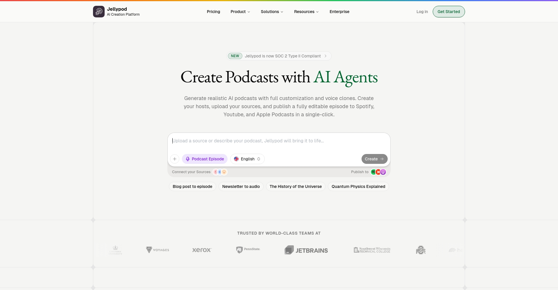 jellypod官网界面截图