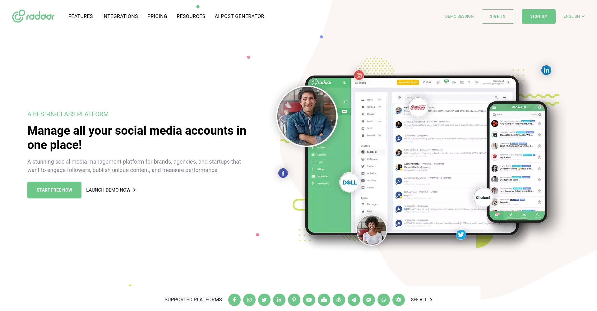 RADAAR官网首页界面