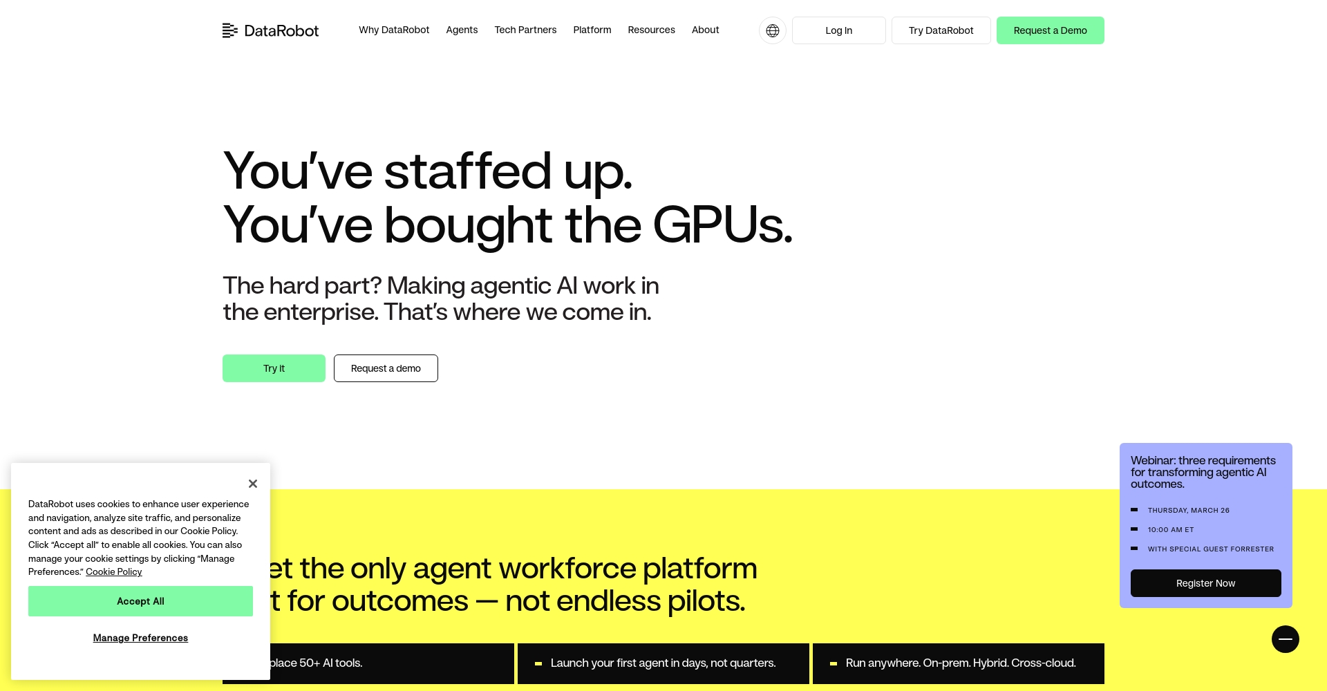 DataRobot官网界面