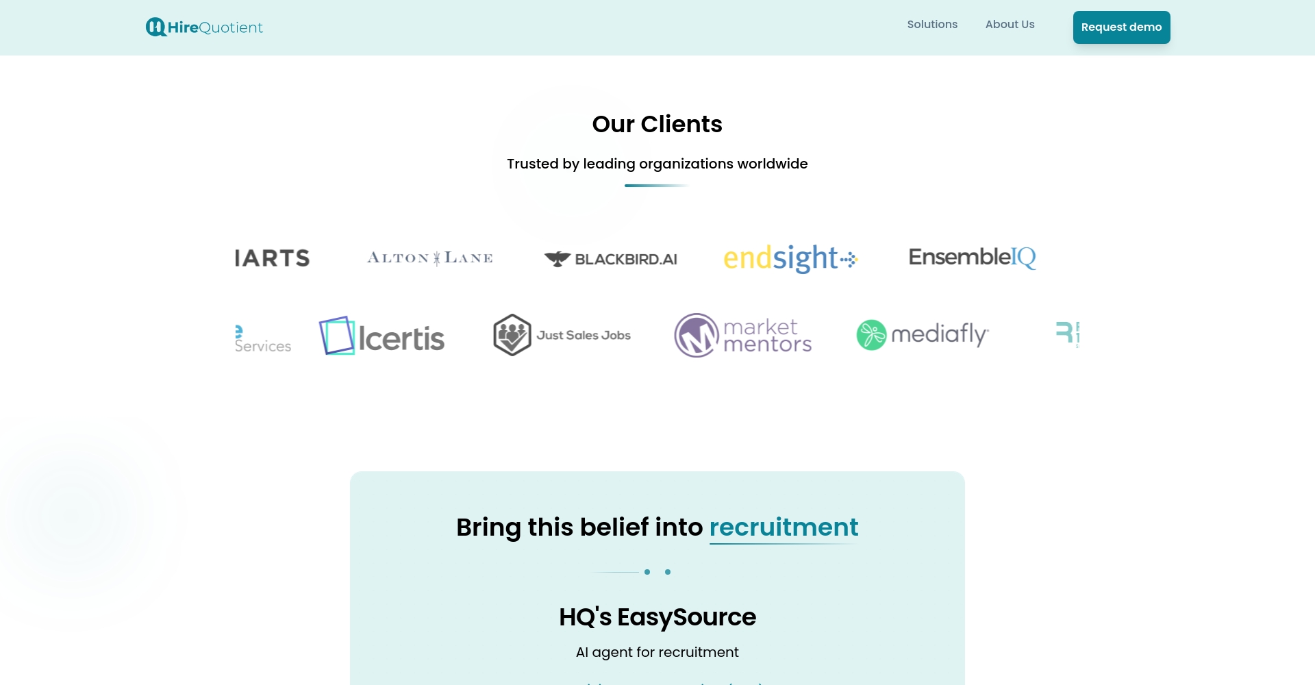 AI招聘平台主要功能页面截图