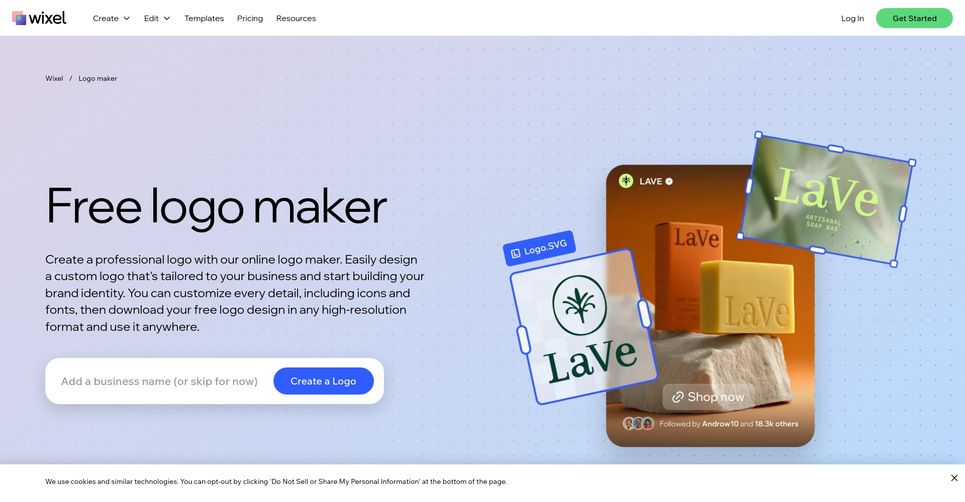 Wix Logo Maker 网站集成logo生成器