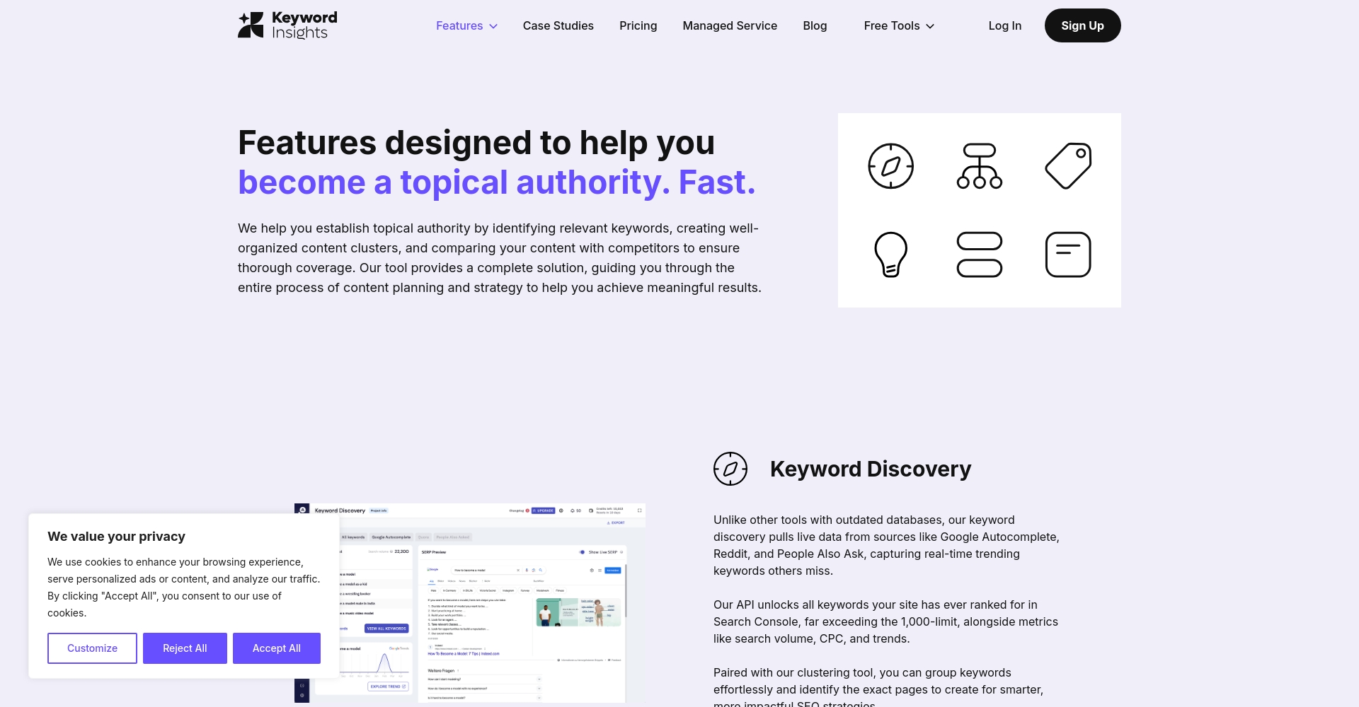 Keyword Insights主要功能界面