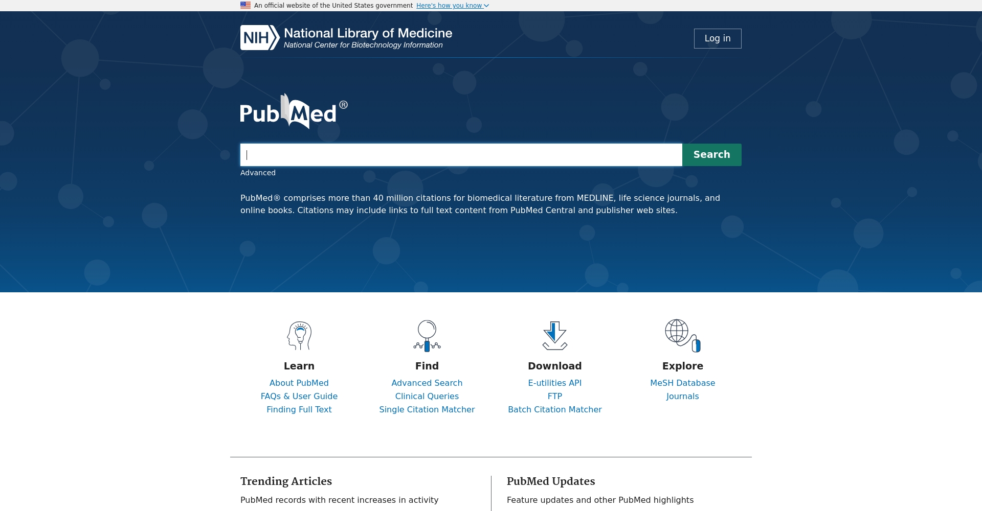 PubMed官網截圖