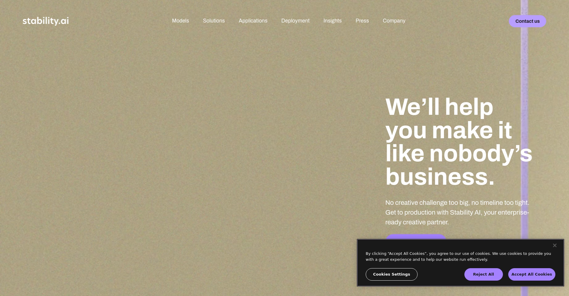 Stable Diffusion官网截图