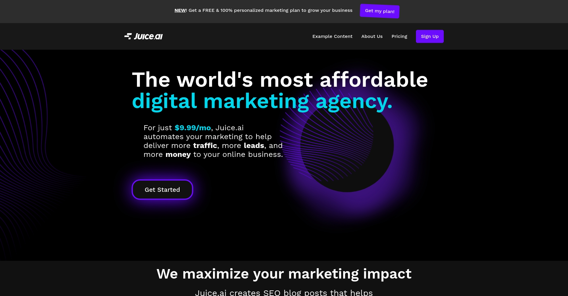 Juice.ai官网截图