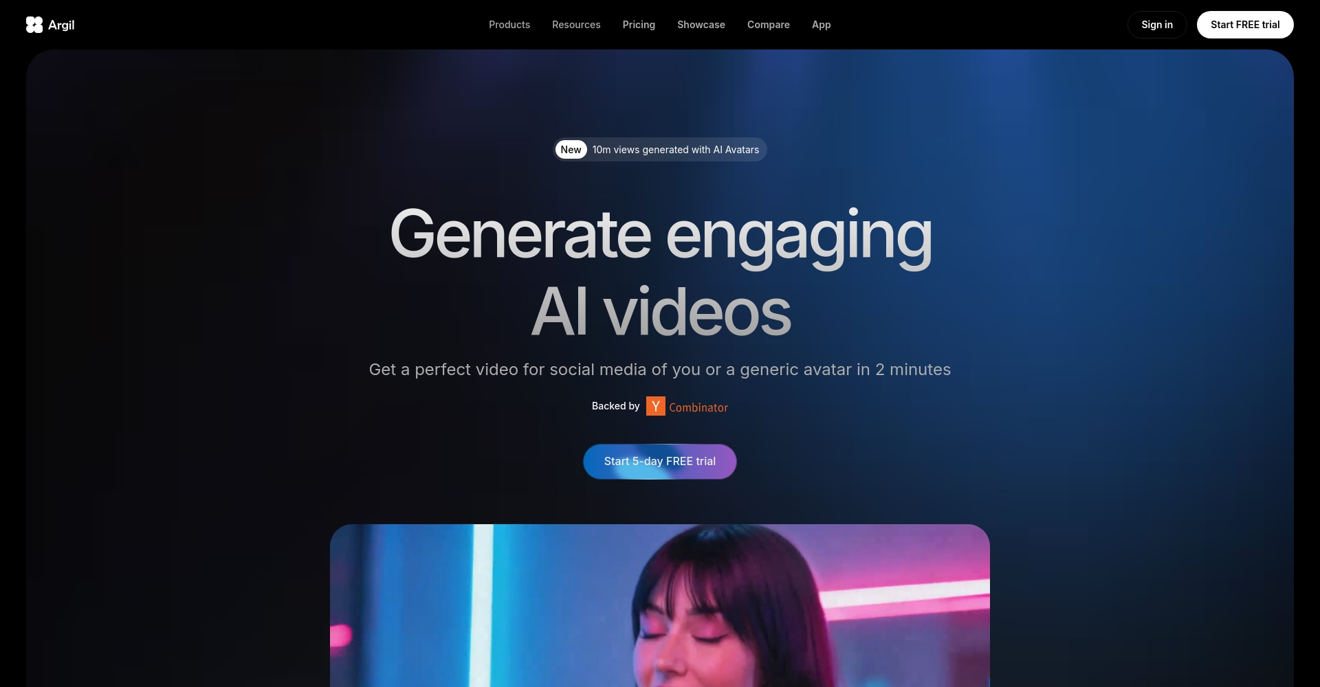 argil ai 官网主页