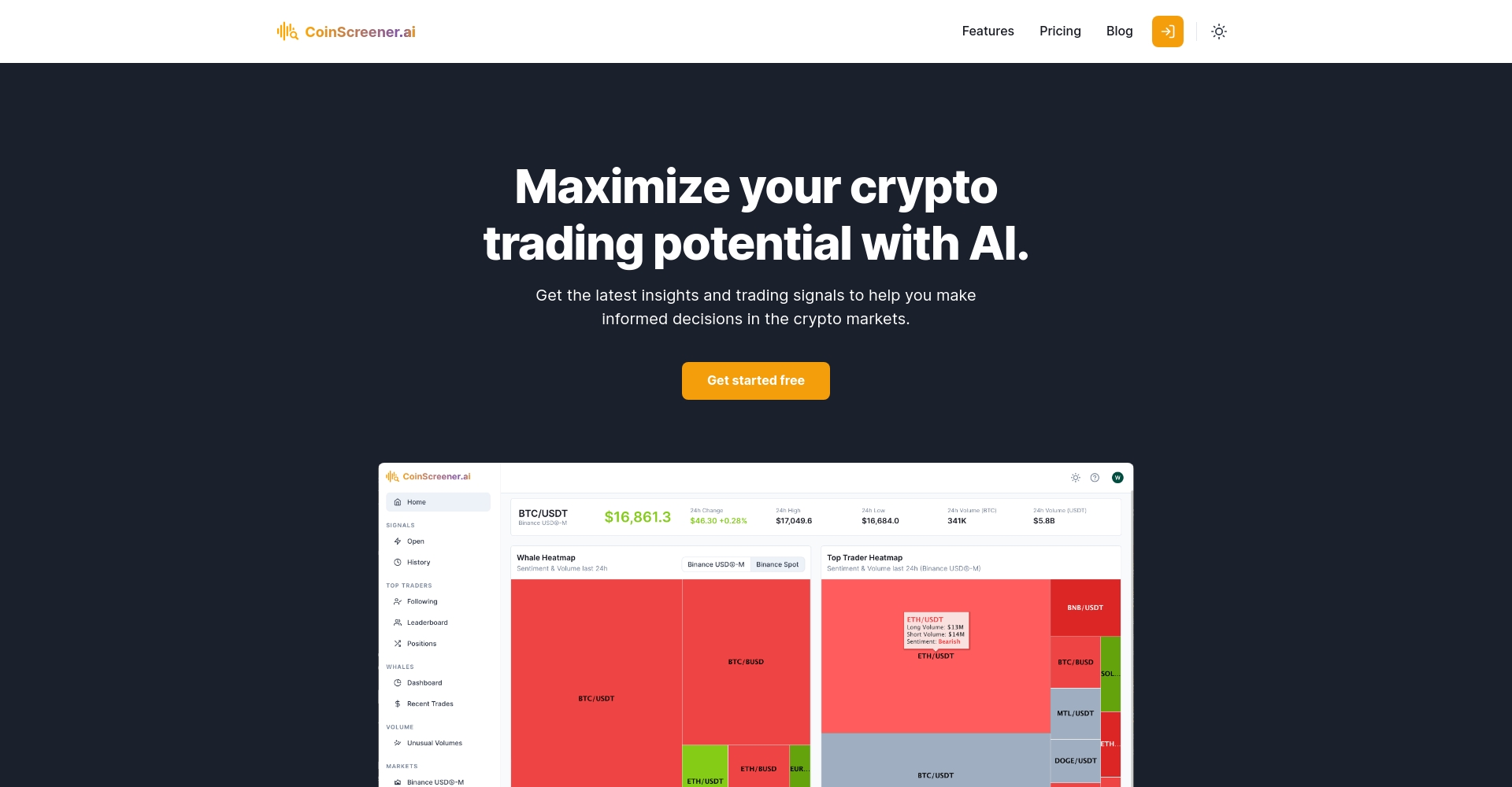 CoinScreener官网首页截图