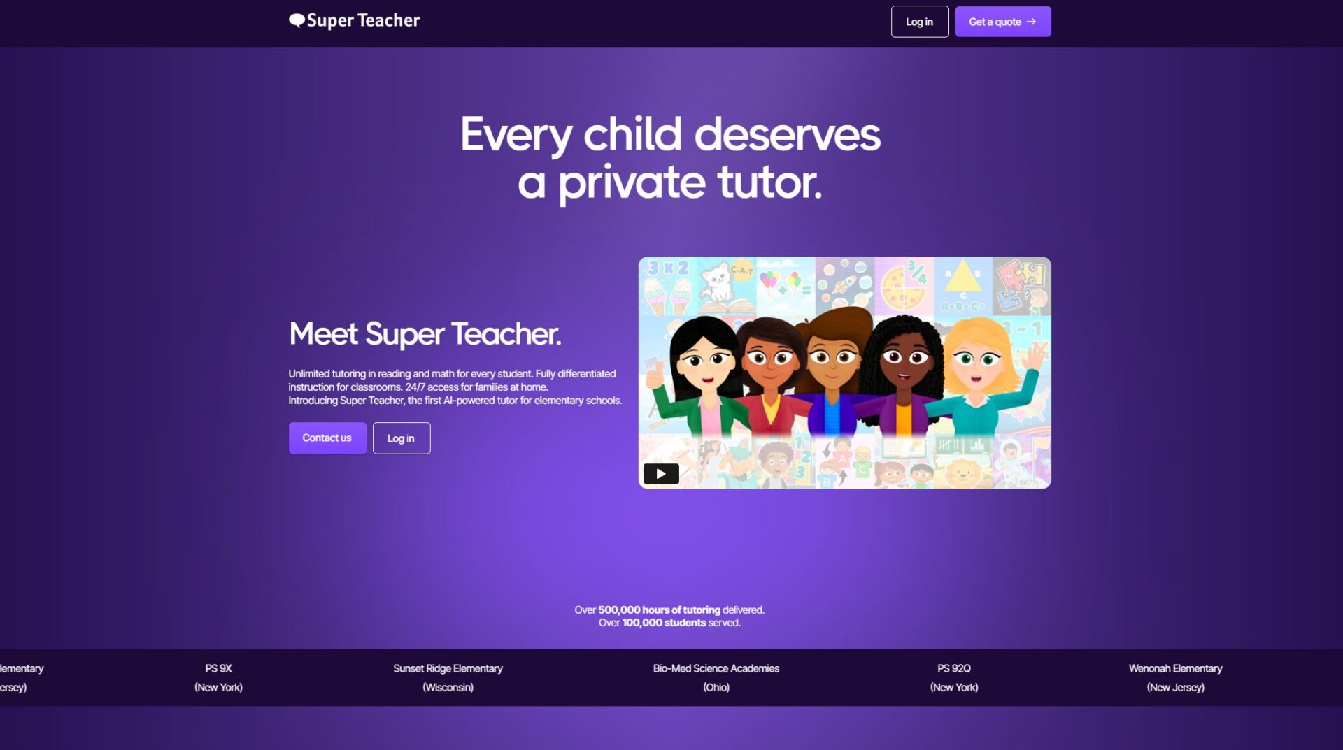 Super Teacher官方网站界面