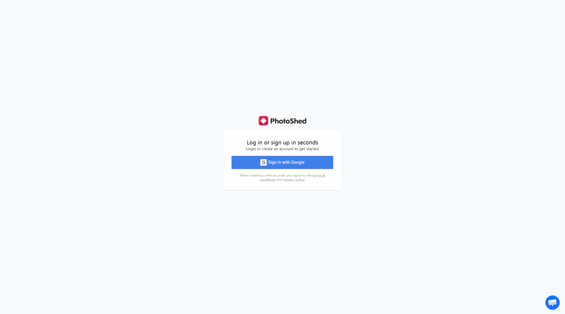 PhotoShed注册登录页