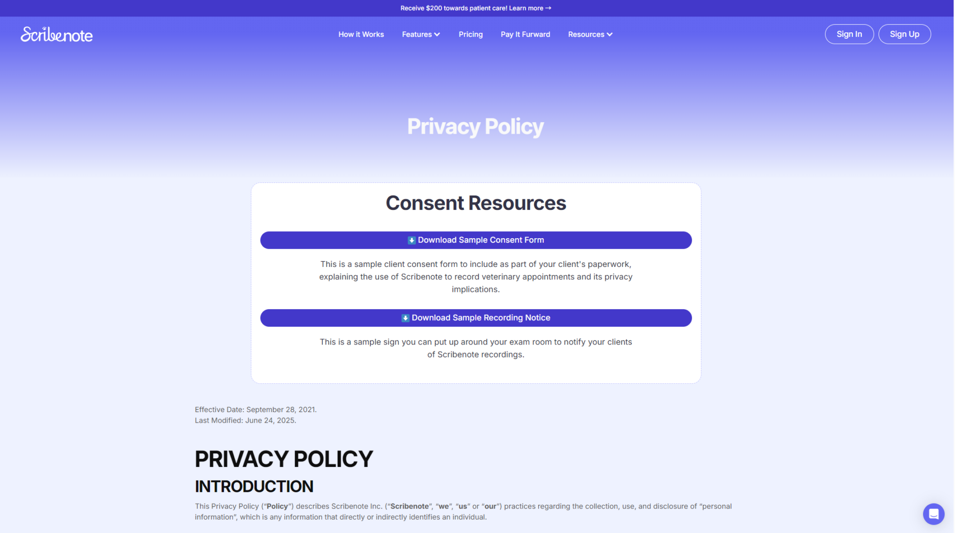 scribenote隐私政策