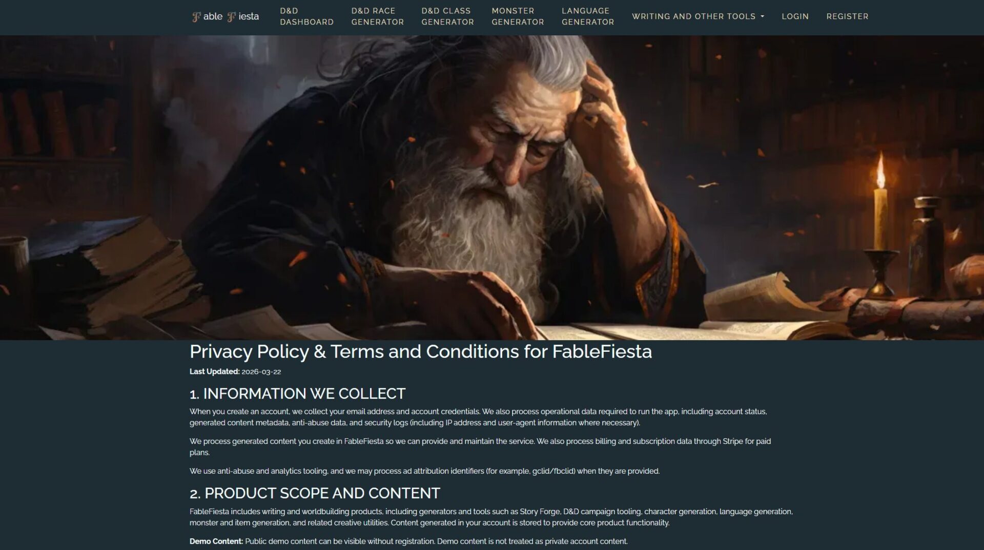 Fable Fiesta隐私政策