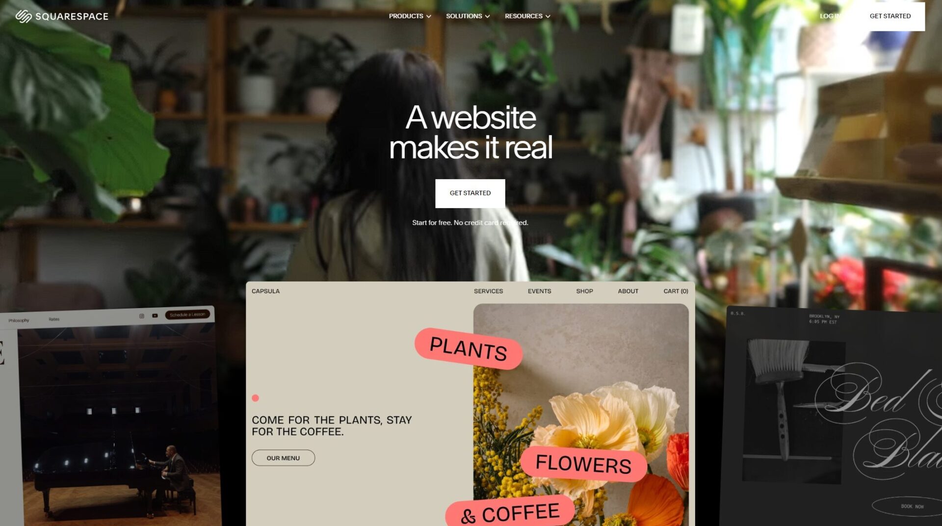 Squarespace平台首页截图