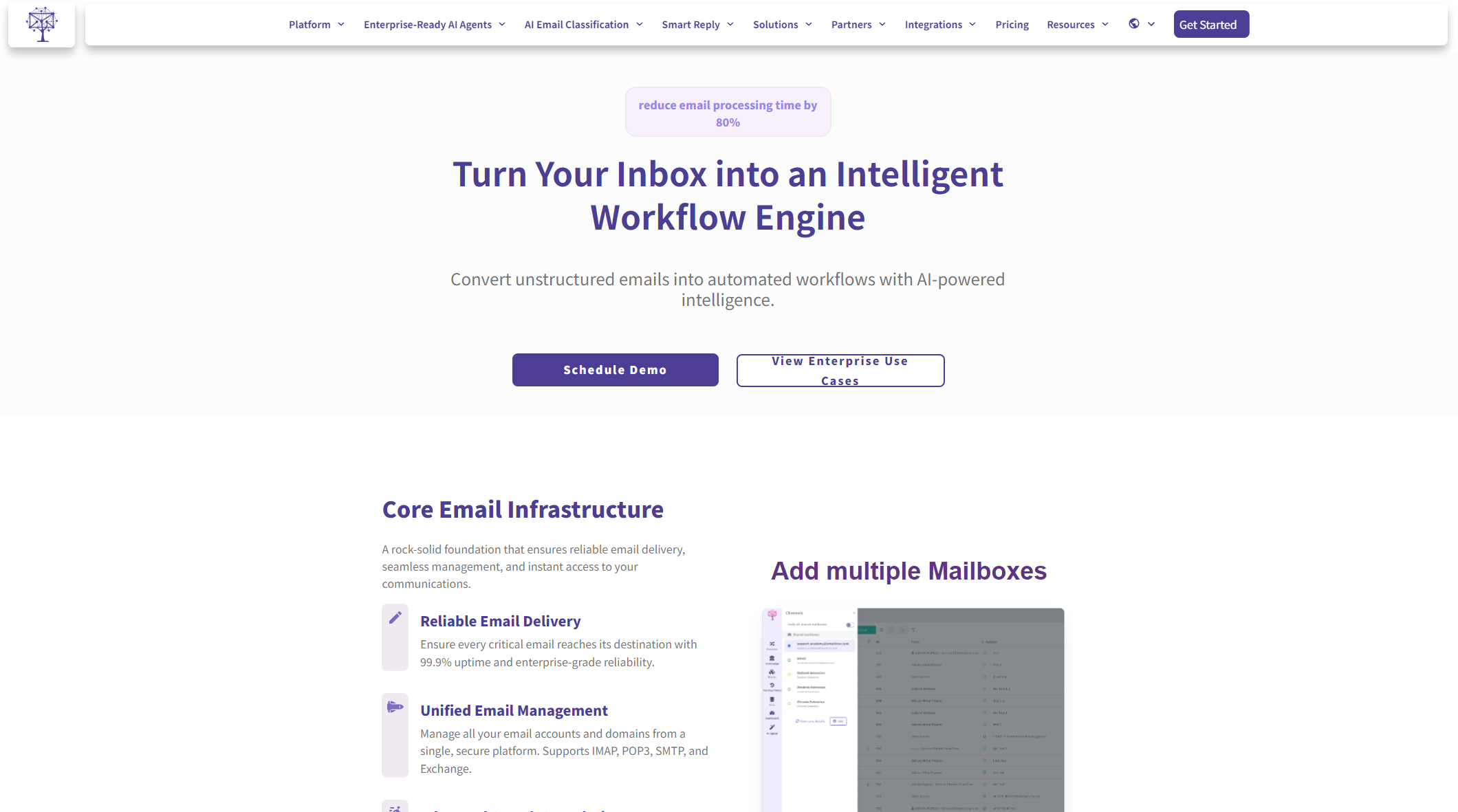 EmailTree.ai平台功能截图