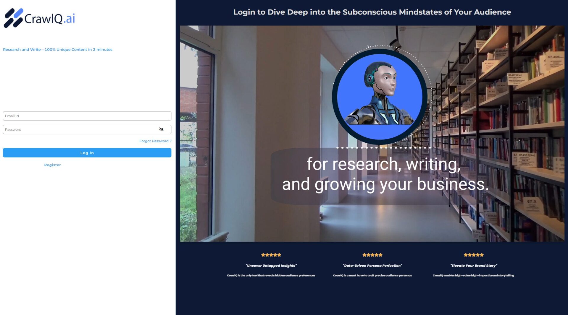 CrawlQ AI注册登录页