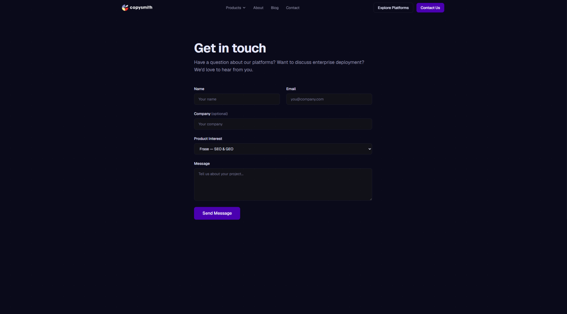Copysmith官网联系页