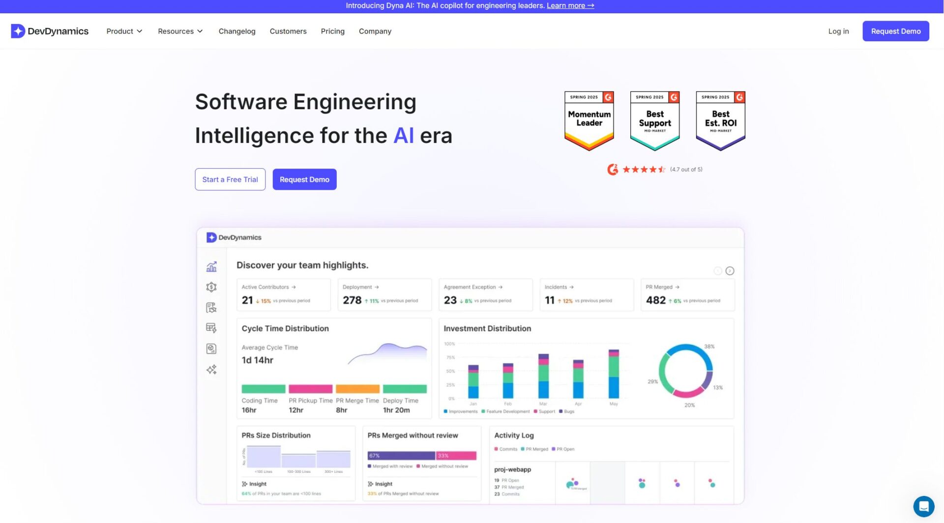 DevDynamics网站首页截图