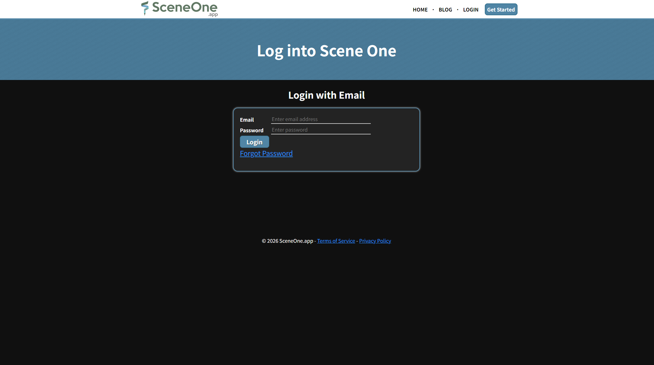 Scene One注册登录页