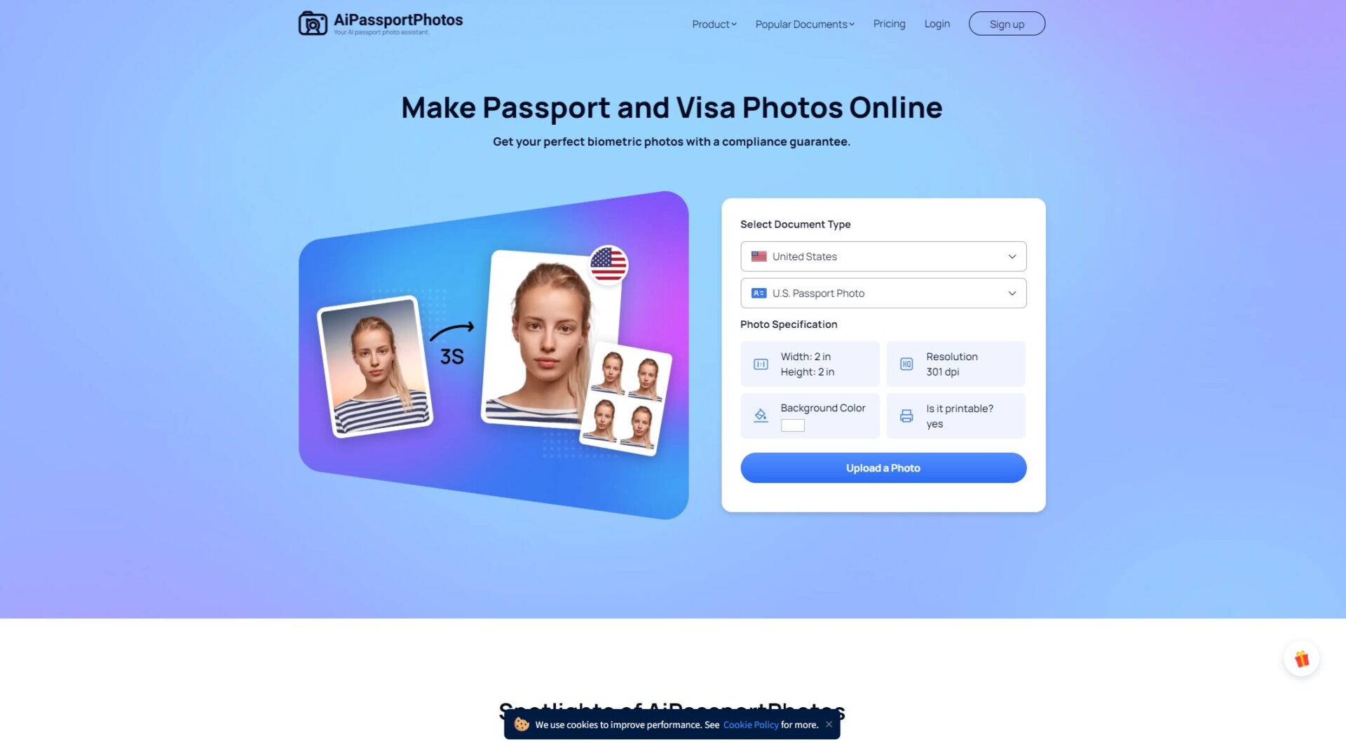 AiPassportPhotos證件照網站首頁截圖