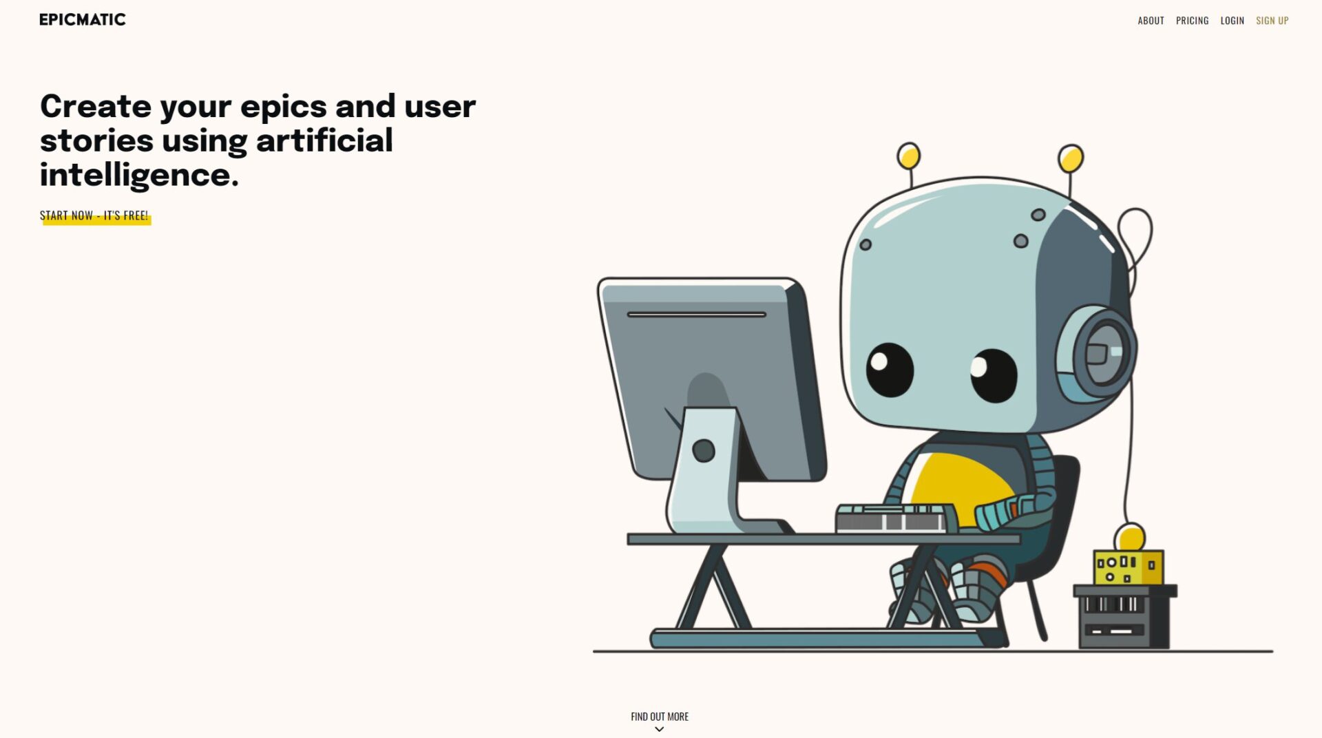 Epicmatic 官网首页截图